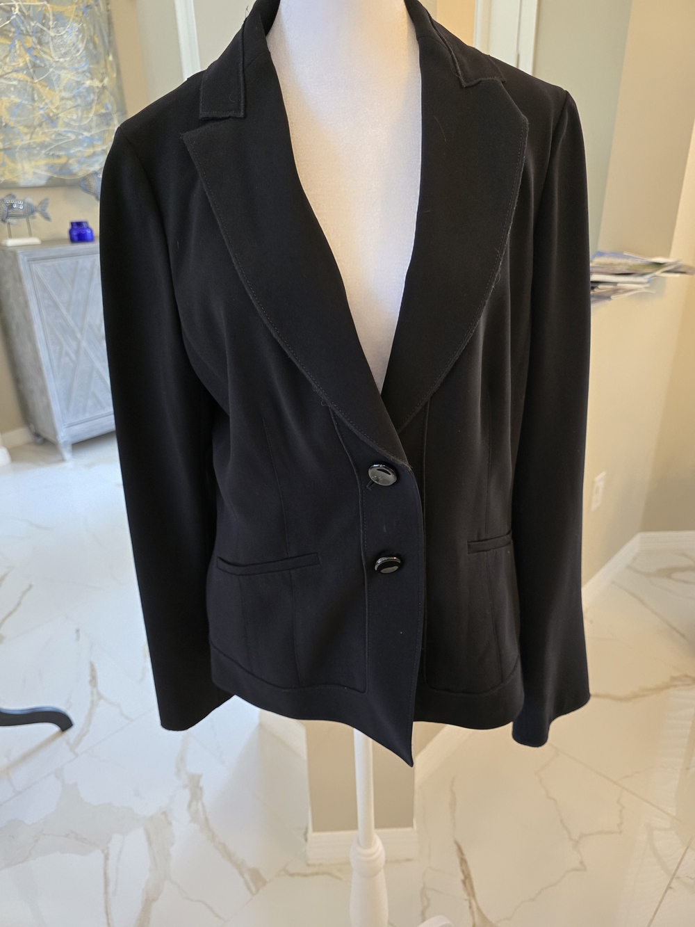 Ann Taylor Black Two-Button Tailored Blazer